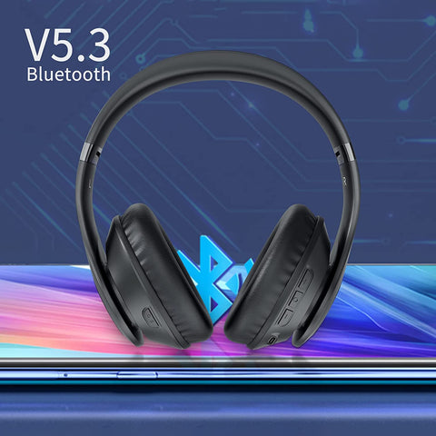 Uliptz Wireless Headphones over Ear，65 Hrs Playtime Bluetooth Headphones，6 EQ Mo