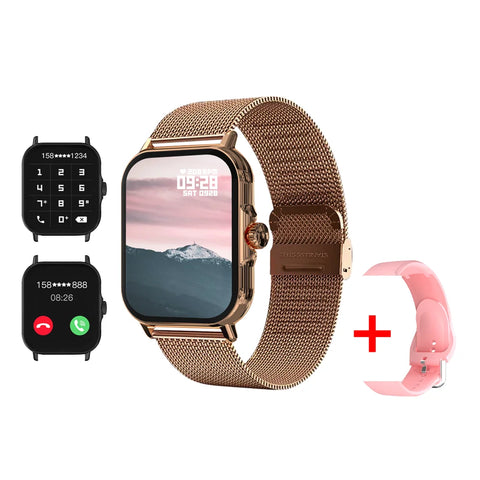 Bluetooth Talk Smart Watch Men Women Full Touch Screen Sports Fitness Pedometer Smart Watch for Android IOS