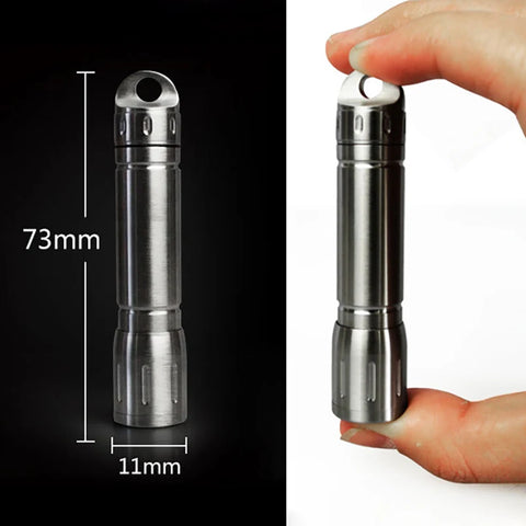 Titanium Mini Flashlight Rechargeable Small LED Portable Keychain Small Flashlight Portable EDC Gadget with Magnetic Force