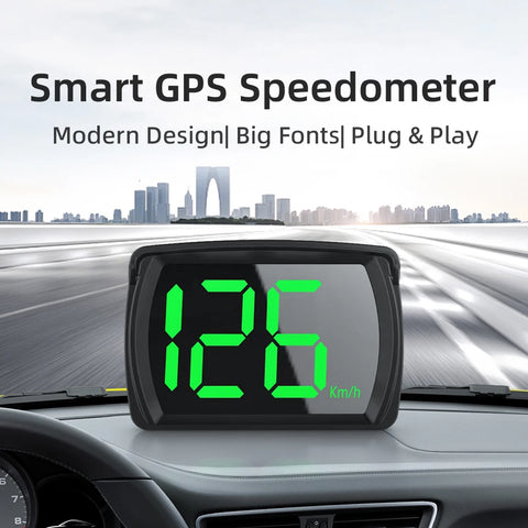 Digital Speedometer Head up Display Big Font Speed Real Time Display GPS Kmh HUD for All Cars Car Electronics Accessories