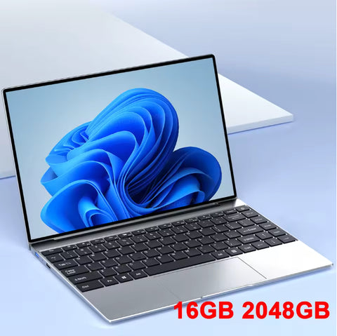 LENO 14.1"Ultra Slim Laptop 16GB RAM 2TB SSD Windows 11 Intel N3700 Notebook Gam