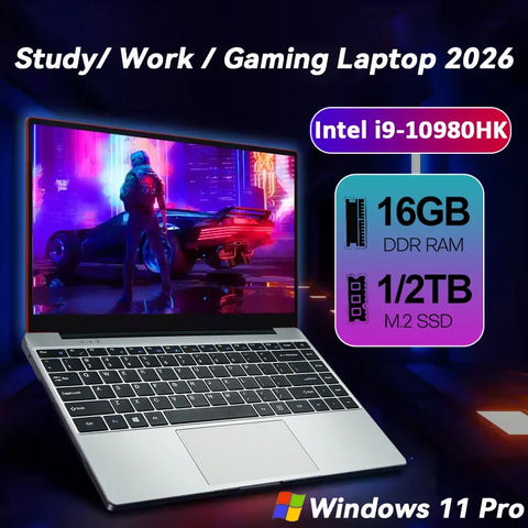 NEW Intel Core I9-10980Hk Laptop 16GB RAM 2TB SSD Portable Laptops 1920*1080 Intel I9 Notebook Computer 14.1-Inch Office Laptop