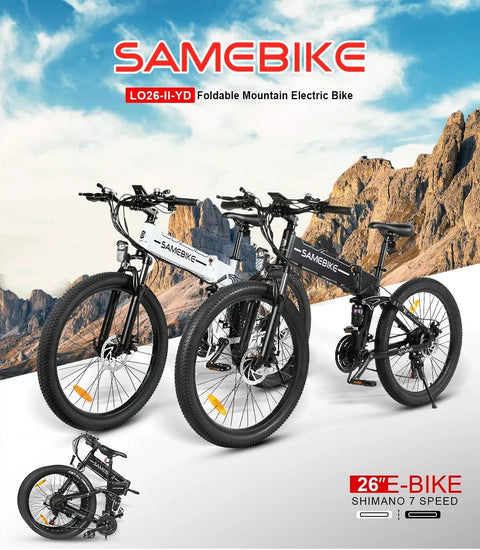Samebike LO26 48V 14A Electric Bike 26'' E-Mountainbike 21-Speed Adults E-Bike