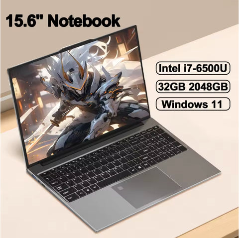 15.6"Ultra Slim Laptop 32GB RAM 2048GB SSD Intel Core I7-6500U Notebook Win11