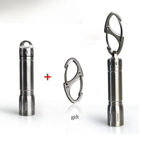 Titanium Mini Flashlight Rechargeable Small LED Portable Keychain Small Flashlight Portable EDC Gadget with Magnetic Force