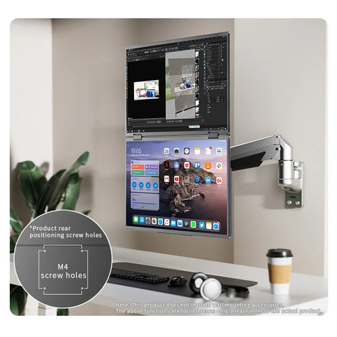 16 Inch 2.5K Dual Screen Portable Monitor Laptop Foldable Extender 2560X1600P 60Hz USB-C HDMI Port for Gaming & Mac, Win