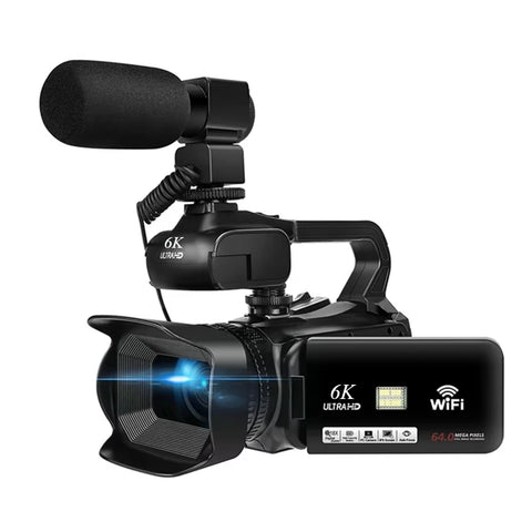 Full 4K Professional Video Camera 64MP Wifi Camcorder Digital Cameras Streaming Camera Auto Focus Camcorders 4.0"Touch