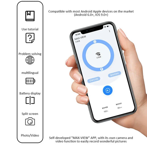 50X-1000X Wifi Digital Microscope Portable 200W Pixel Typc-C Charging LED Adjustable HD Magnifier for Repair Electronics Jewelry