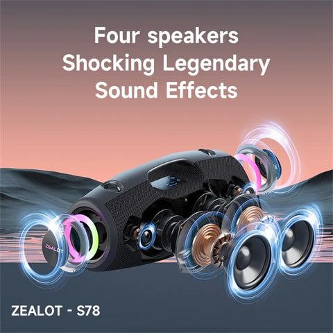 -S78 120W Portable Bluetooth Speaker Outdoor Party Speaker Big Loud Speaker Excellent Bass Performace Hifi Speaker