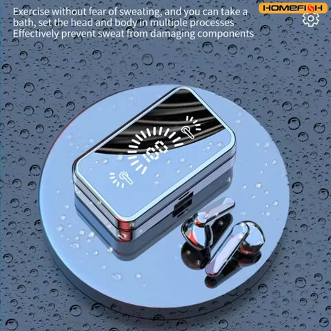 S20 Bluetooth Earphone Headphones Mirror Wireless Stereo Headset with Digital Displaytouch Control Sports Earbuds for Gaming