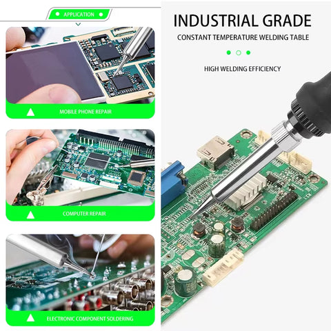 60W Digital Display Soldering Station Kit - Welding Iron Tool Kit for Precision Electronics Repair and Crafting