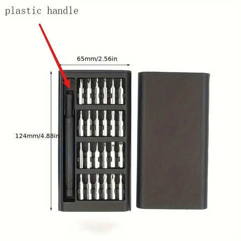 25-In-1 Mini Screwdriver Set, Flathead and Crosshead Small Screwdrivers, Suitable for Electronics，Precision Repair Tools