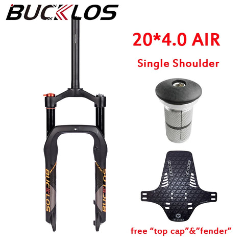 Suspension Fork 20'' Air Fork 140Mm Single/Double Shoulder MTB Fork 20 Inch Snow Electric Suspension Fat Fork Bike Part