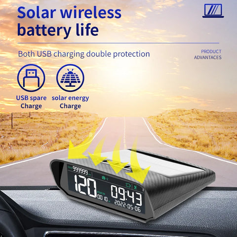 GPS Multifunction Smart Car Head-Up Display for HUD LCD GPS Speedometer Odometer Altitude Gauge Car Electronics X100 Car Meter