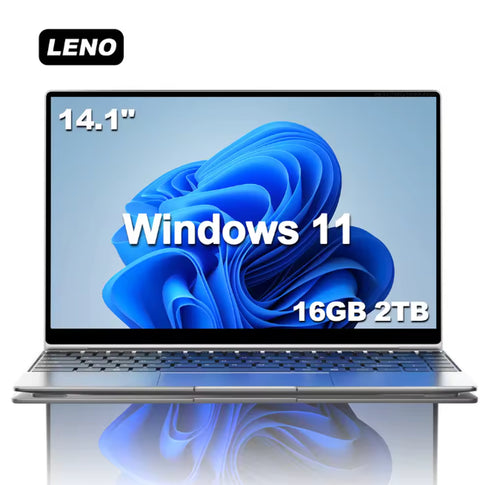 LENO 14.1"Ultra Slim Laptop 16GB RAM 2TB SSD Windows 11 Intel N3700 Notebook Gam