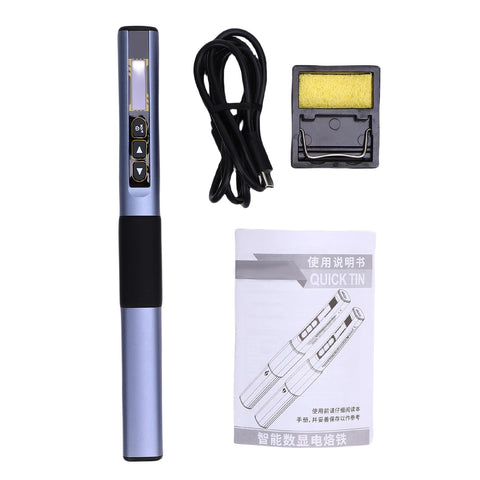 Electric Soldering Iron 96W Fast Heating Adjustable Temperature Soldering Iron with OLED Display for Electronics Repair