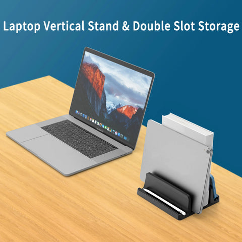 Office Laptop Stand Vertical save Desktop Space Easy to Place Computer Accessories Office Desk Storage