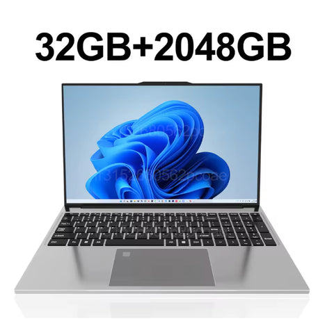 15.6"Ultra Slim Laptop 32GB RAM 2048GB SSD Intel Core I7-6500U Notebook Win11