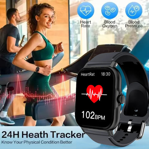 Bluetooth Talk Smart Watch Men Women Full Touch Screen Sports Fitness Pedometer Smart Watch for Android IOS