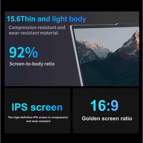 15.6"Ultra Slim Laptop 32GB RAM 2048GB SSD Intel Core I7-6500U Notebook Win11