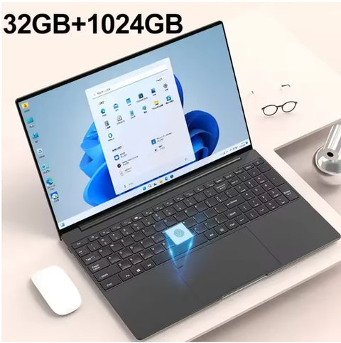 Portable 15.6" Laptop 32GB Ram DDR4 2TB SSD Windows 11 Notebook Pc Gamer Intel
