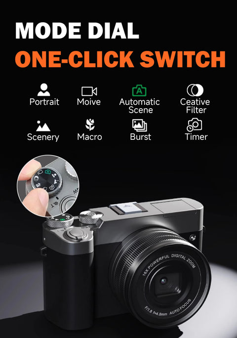 SONIDA 2025 ISO 6400 High-Resolution 3.6 Inch 5K Digital Camera Zoom Lens 4K Video HD Features High Quality Wifi 5K Photography