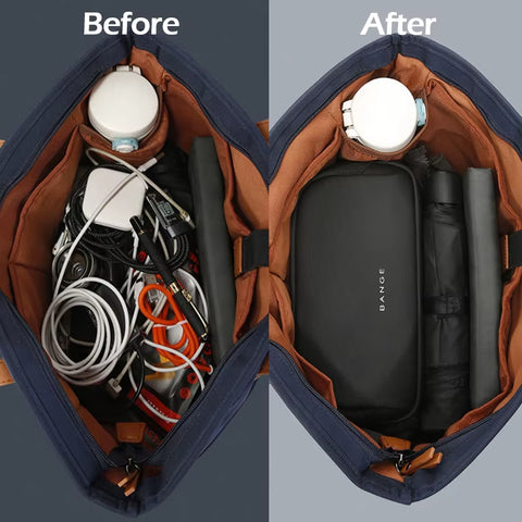 New Unisex Polyester Light Waterproof Digital USB Cable Storage Hand Bag, Electronics Travel Bag Organizer for Cable Case