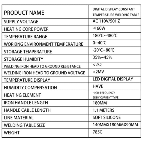 60W Digital Display Soldering Station Kit - Welding Iron Tool Kit for Precision Electronics Repair and Crafting