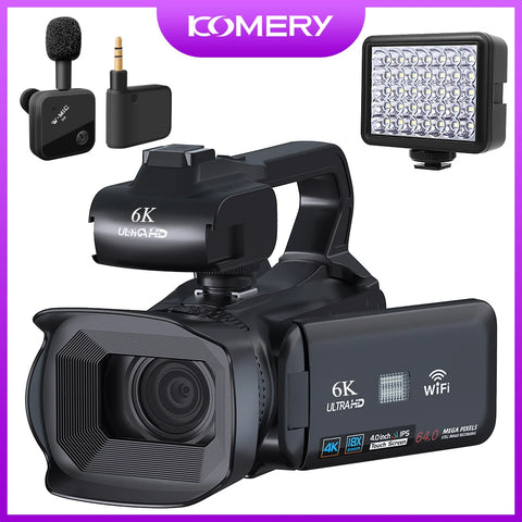 Full 4K Professional Video Camera 64MP Wifi Camcorder Digital Cameras Streaming Camera Auto Focus Camcorders 4.0"Touch