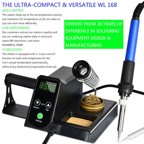 60W Digital Display Soldering Station Kit - Welding Iron Tool Kit for Precision Electronics Repair and Crafting