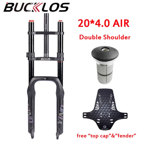 Suspension Fork 20'' Air Fork 140Mm Single/Double Shoulder MTB Fork 20 Inch Snow Electric Suspension Fat Fork Bike Part