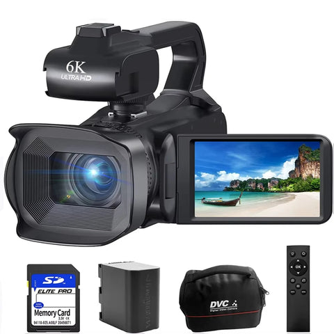 Full 4K Professional Video Camera 64MP Wifi Camcorder Digital Cameras Streaming Camera Auto Focus Camcorders 4.0"Touch