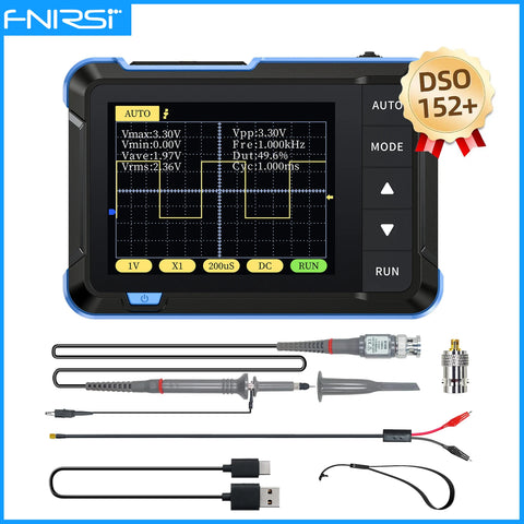 DSO152 Portable Mini Handled Digital Oscilloscope Auto 200Khz Bandwidth 2.5Msa/S Sampling Rate Electronics Repair Tools