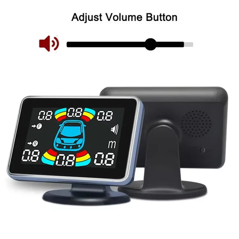 Parktronic 8 Parking Sensor Car Automobile Reversing Backup Radar Electronics Rear Auto Detector Backing Assistance Kit Buzzer