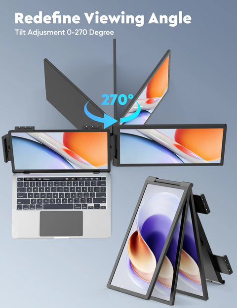 Portable Monitor 14 Inch FHD 1080P IPS Screen Laptop Monitor Extension Dual Screen for Laptop Windows Mac Android