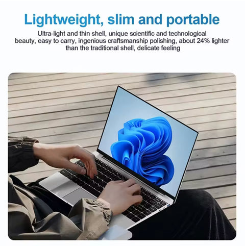 LENO 14.1"Ultra Slim Laptop 16GB RAM 2TB SSD Windows 11 Intel N3700 Notebook Gam