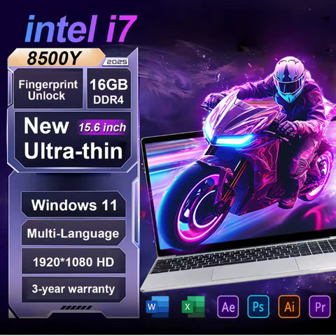15.6" Gaming Laptop Intel Core I7 8500Y Notebook PC 16GB DDR4 2TB SSD Windows 11