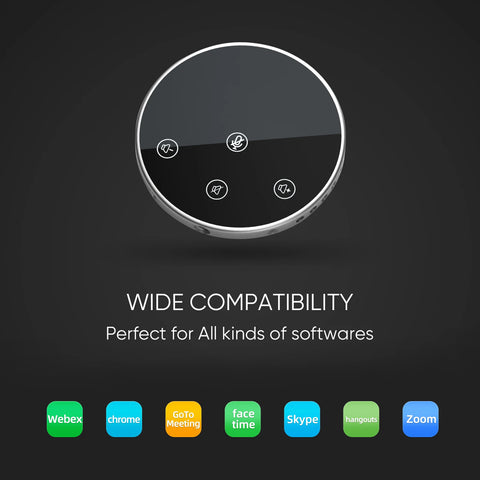 Aibecy Desktop USB Conference Speakerphone Microphone 360 Omnidirectional Condenser Plug & Play PC Computer Mic with Speaker