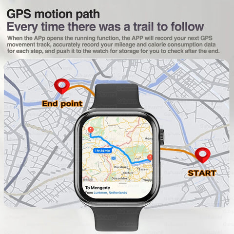 For IOS Watch Series 11 Men Women Smart Watch GPS Trajectory Bracelet AMOLED Display Bluetooth Call Sport Waterproof Smart Watch